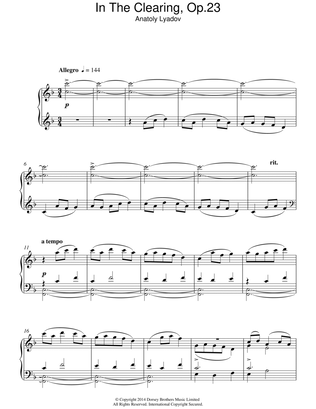 Book cover for In The Clearing Op. 23