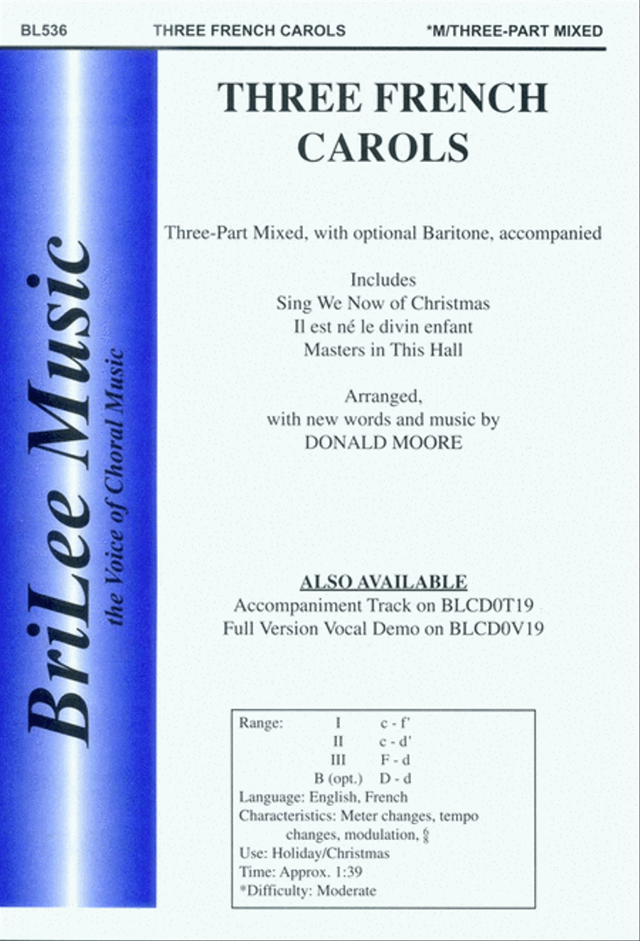 Three French Carols 3-Part scores gallery preview page 1