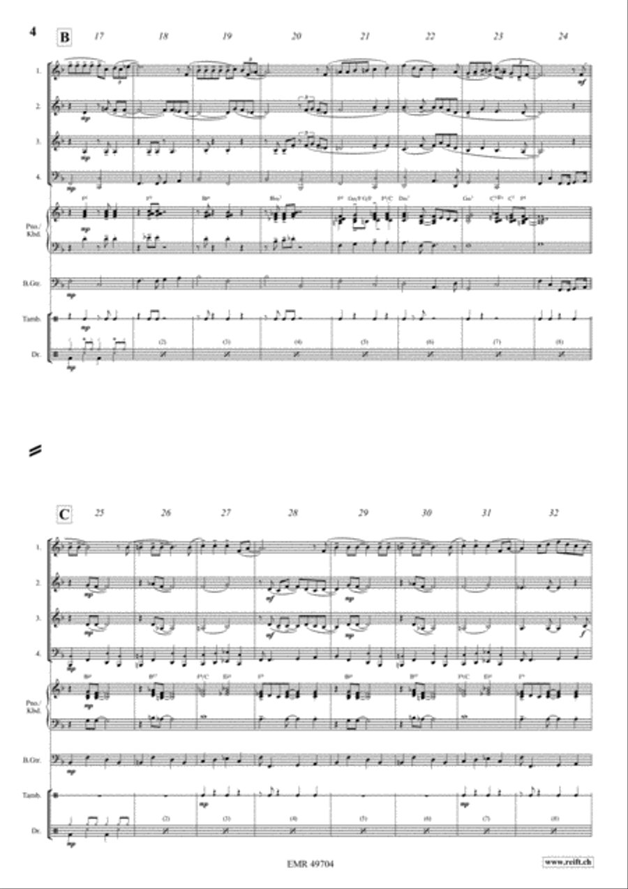 Head In The Stars Brass Quartet scores gallery preview page 4
