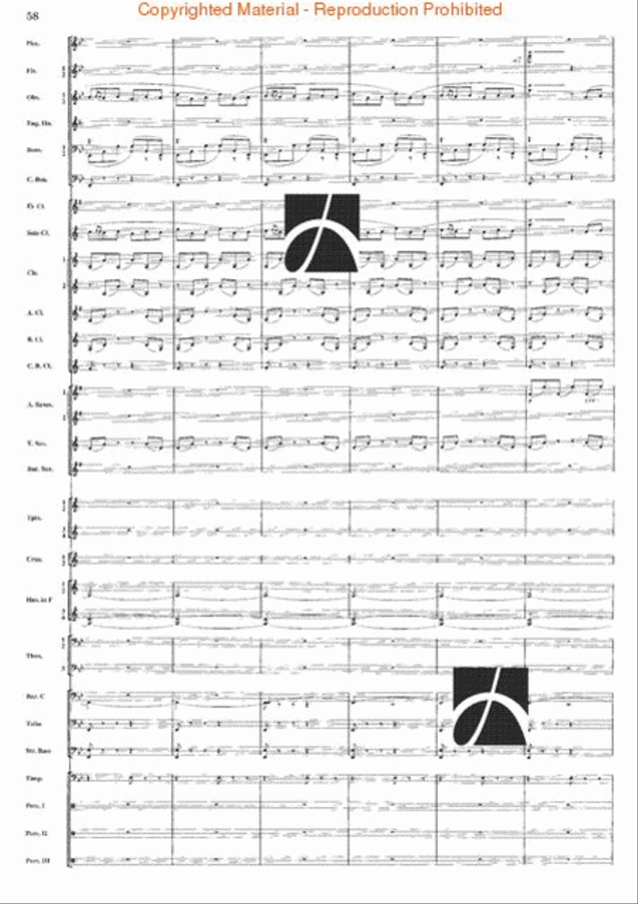 Belkis, Regina Di Saba (Part II) Concert Band scores gallery preview page 58