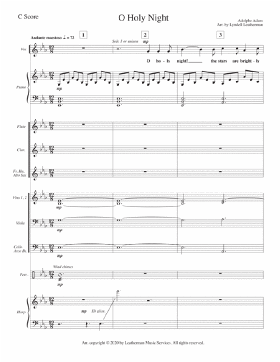 O Holy Night SA scores gallery preview page 6
