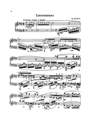 Brahms: Intermezzi, Ballade, Romance, Op. 118