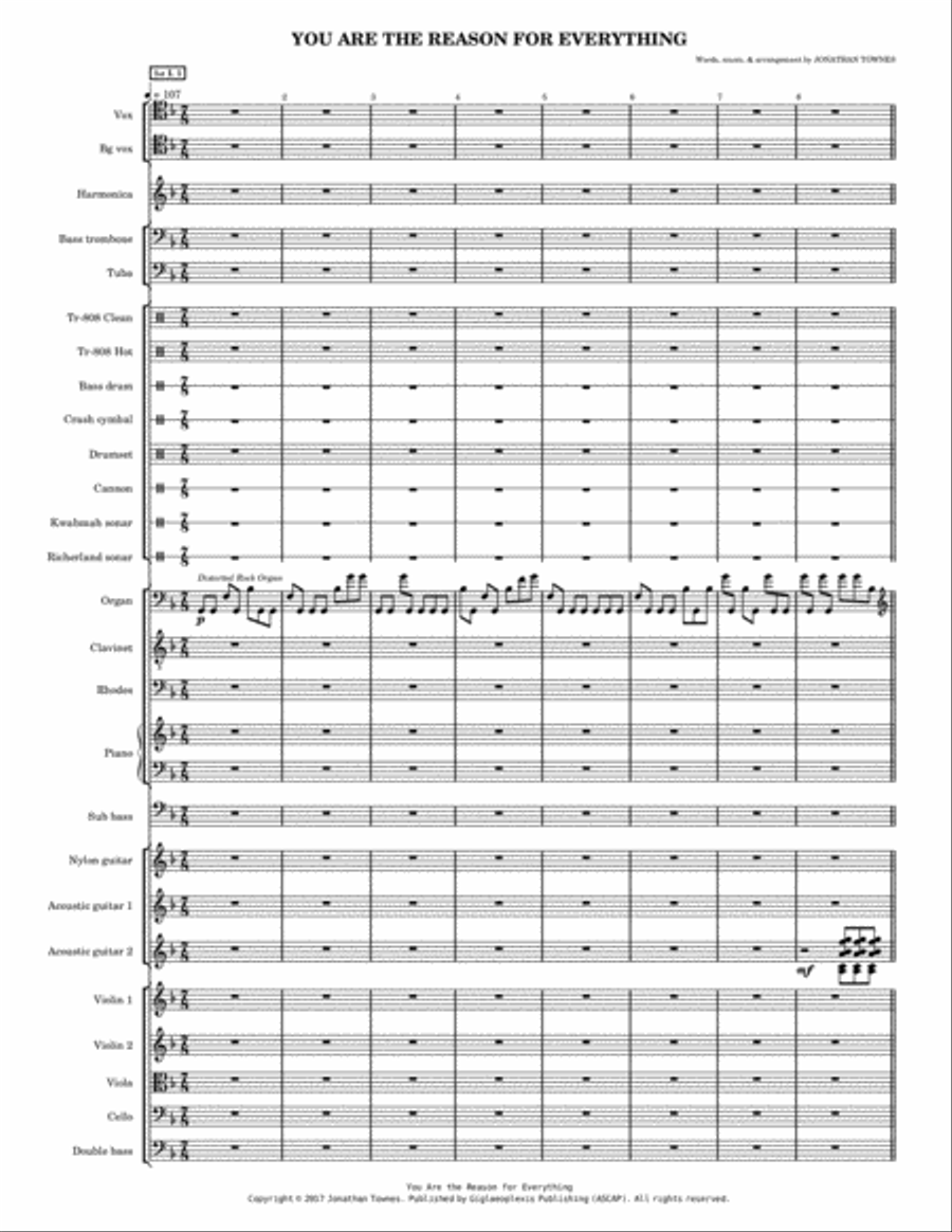 You Are the Reason for Everything - Full Score Percussion Ensemble scores gallery preview page 3