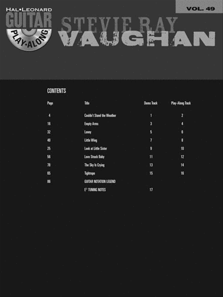 Stevie Ray Vaughan Guitar scores gallery preview page 3