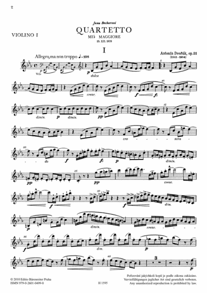 String Quartet Nr. 10 Es-Dur, op. 51