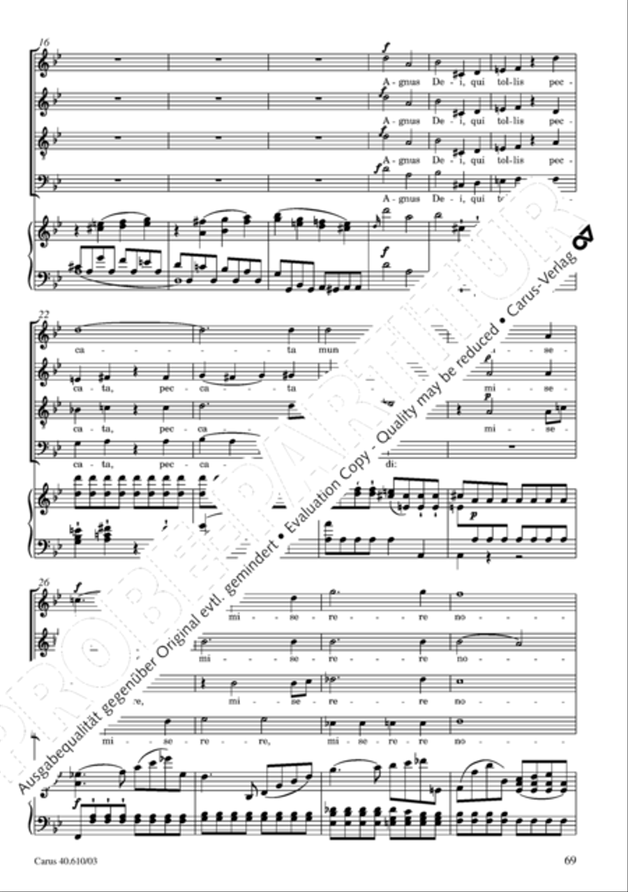 Theresienmesse in B 4-Part scores gallery preview page 70