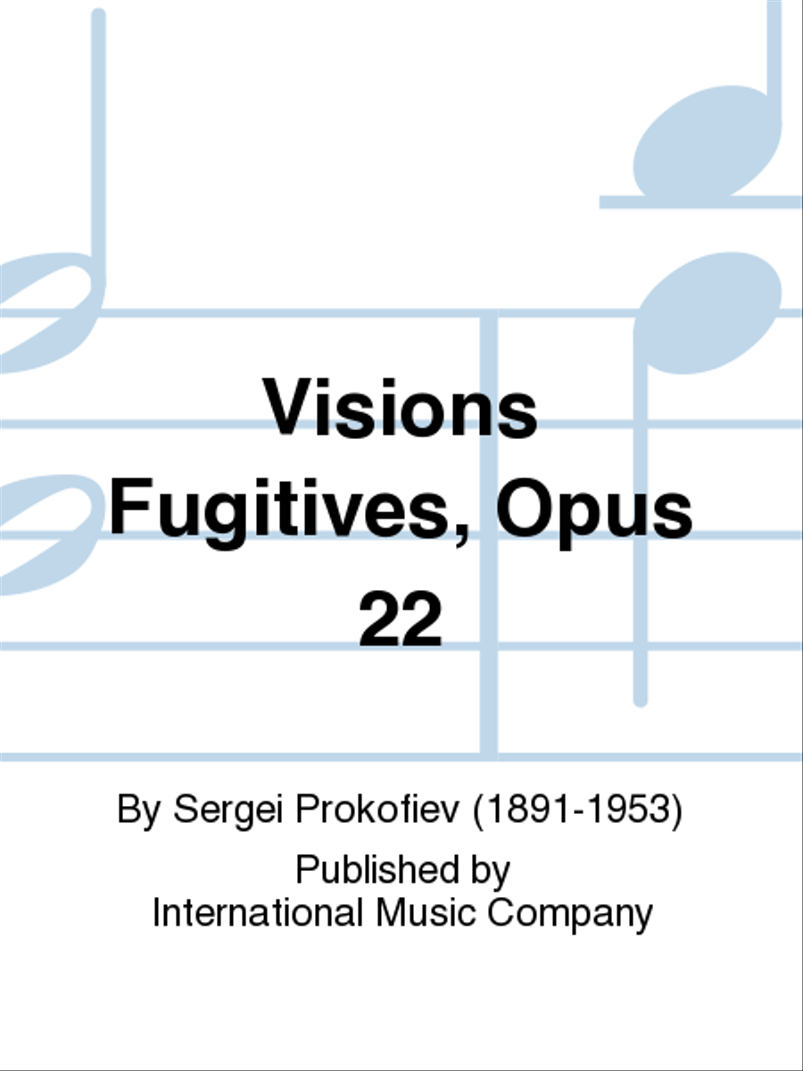 Visions Fugitives, Opus 22 Piano Solo scores gallery preview page 1