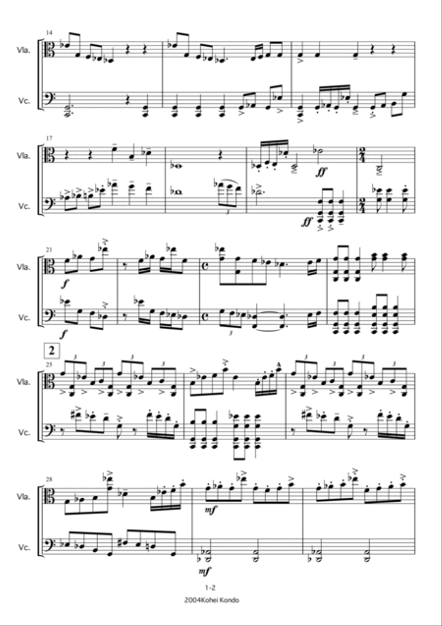 Duos for viola and cello op.78 String Duet scores gallery preview page 3