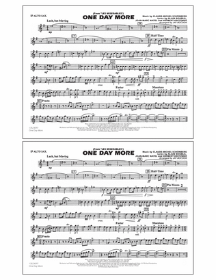 Book cover for One Day More (from Les Misérables) (arr. Bocook/Rapp) - Eb Alto Sax
