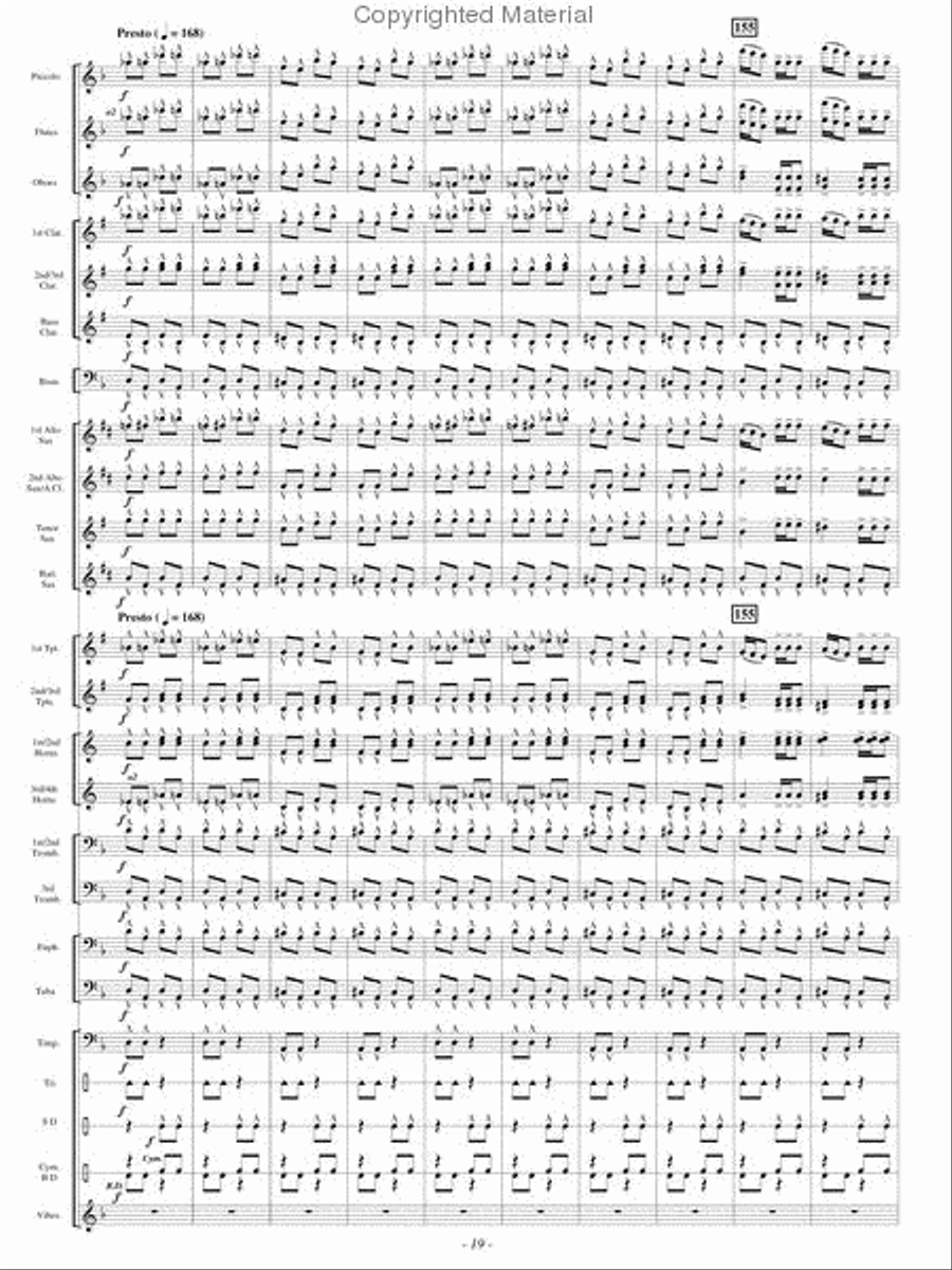 Festive Dance from Faust Concert Band scores gallery preview page 18