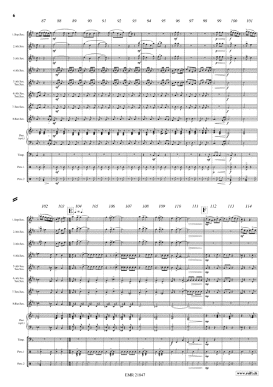 Irish Story Saxophone Ensemble scores gallery preview page 6