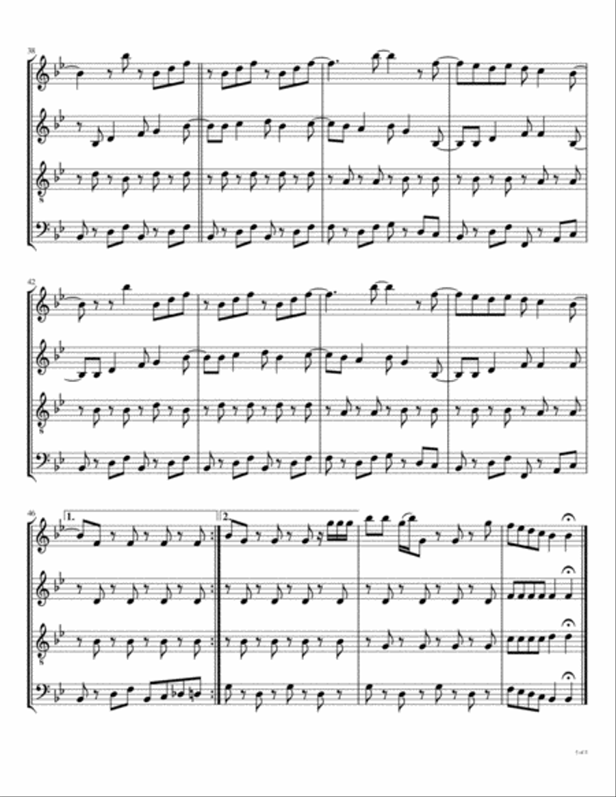 Ob-la-di, Ob-la-da Ob-la-di, Ob-la-da Woodwind Quartet scores gallery preview page 6