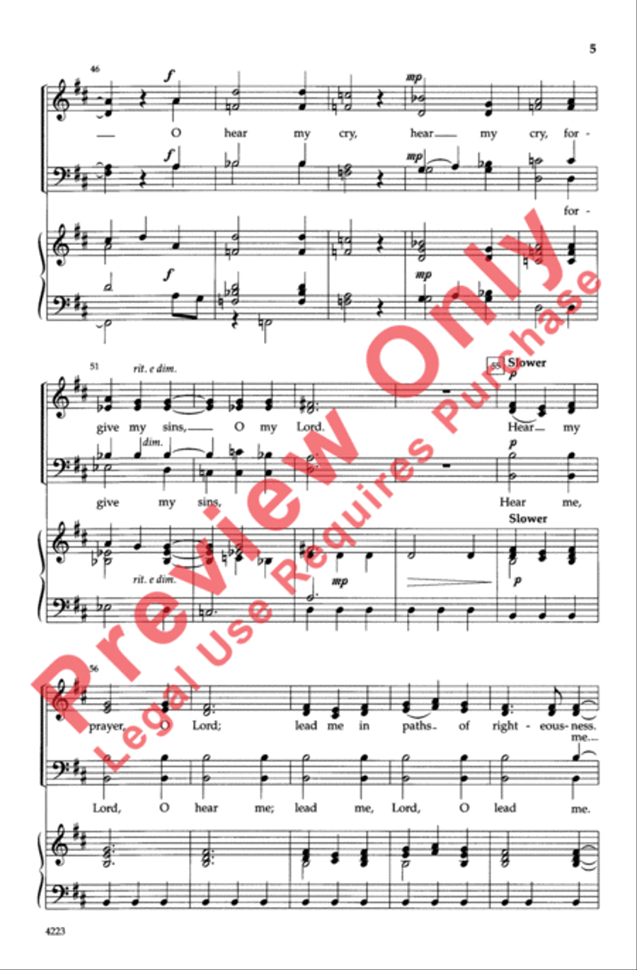 Prayer Prayer 4-Part scores gallery preview page 5