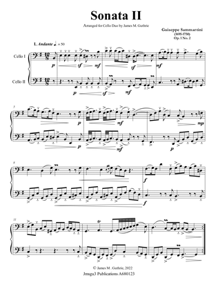 Sammartini: Sonata Op. 1 No. 2 for Cello Duo