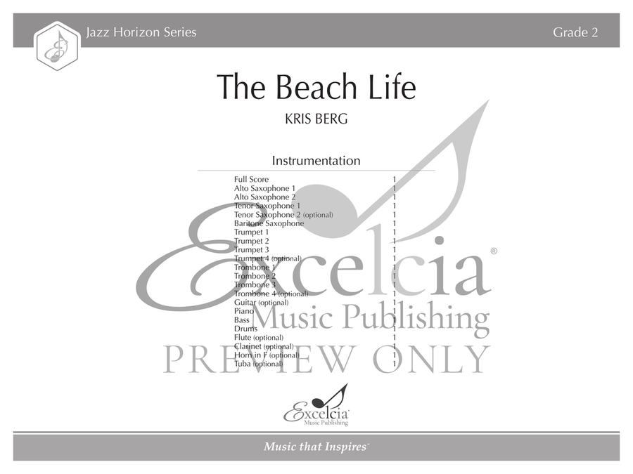 The Beach Life (Score) Jazz Ensemble scores gallery preview page 2