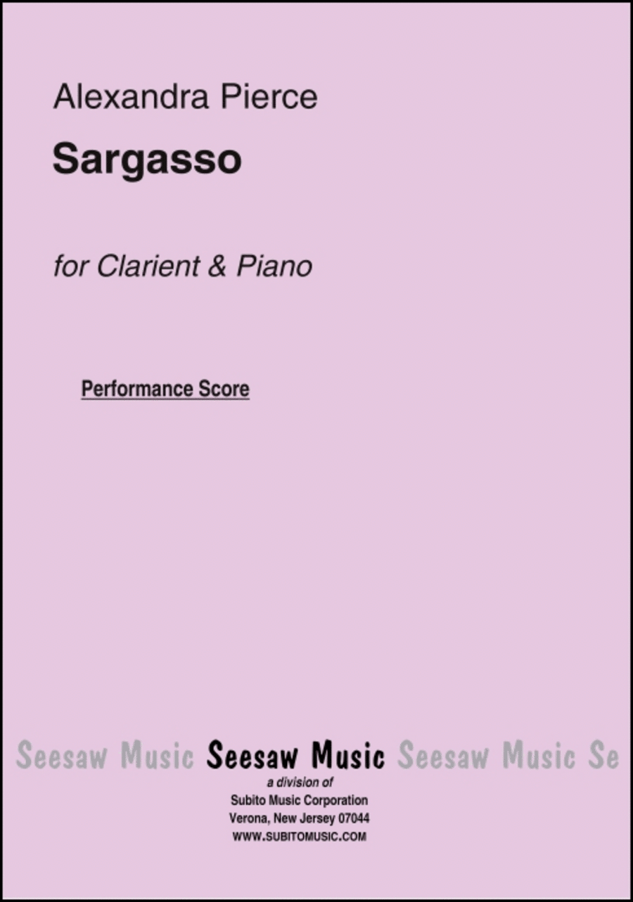 Sargasso Clarinet Solo scores gallery preview page 1