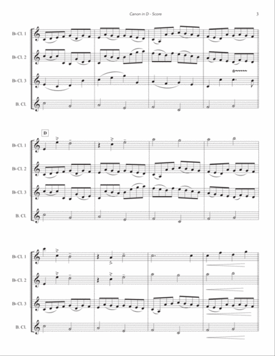 Canon in D Canon in D Woodwind Quartet scores gallery preview page 4