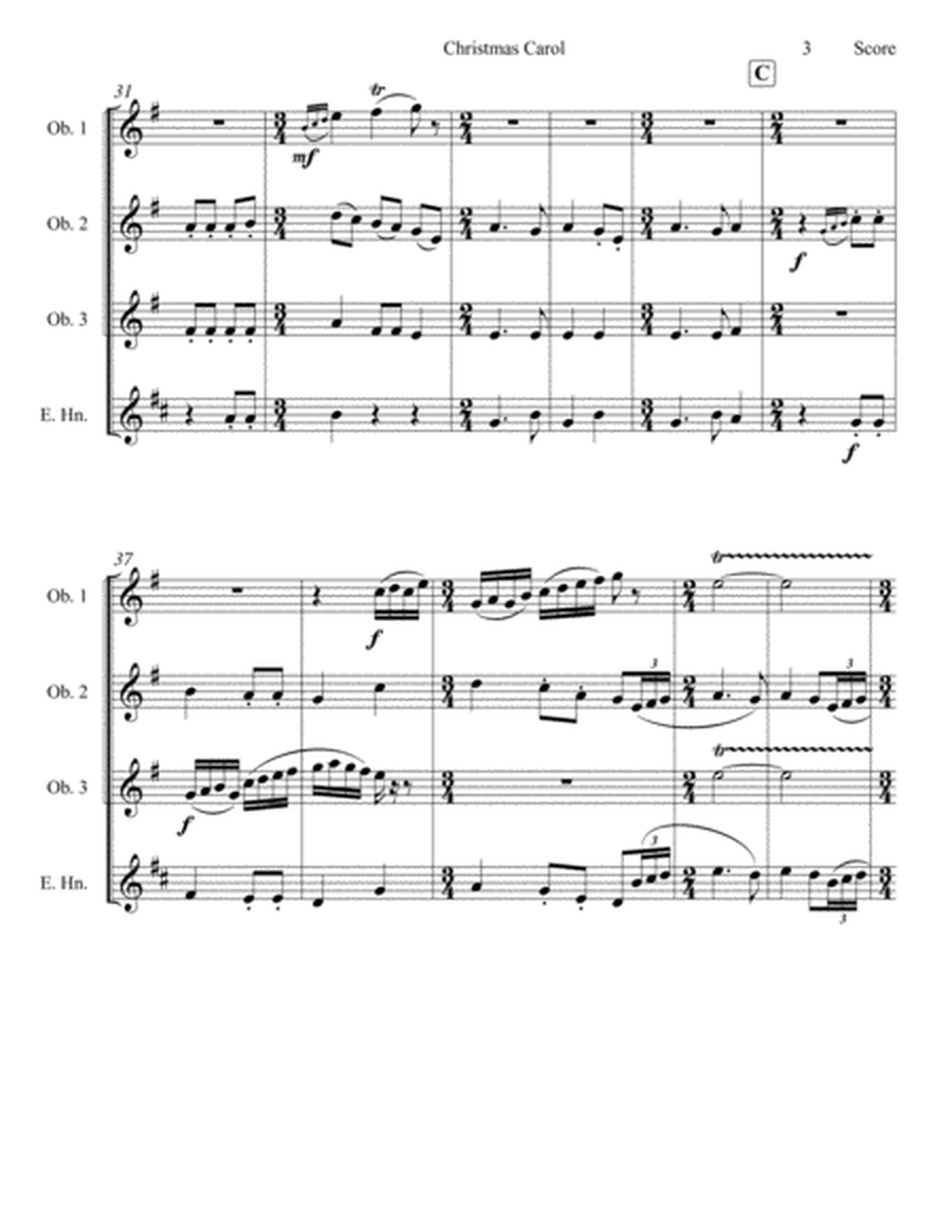 Russian Christmas Carol set for Oboe/English Horn Quartet image number null