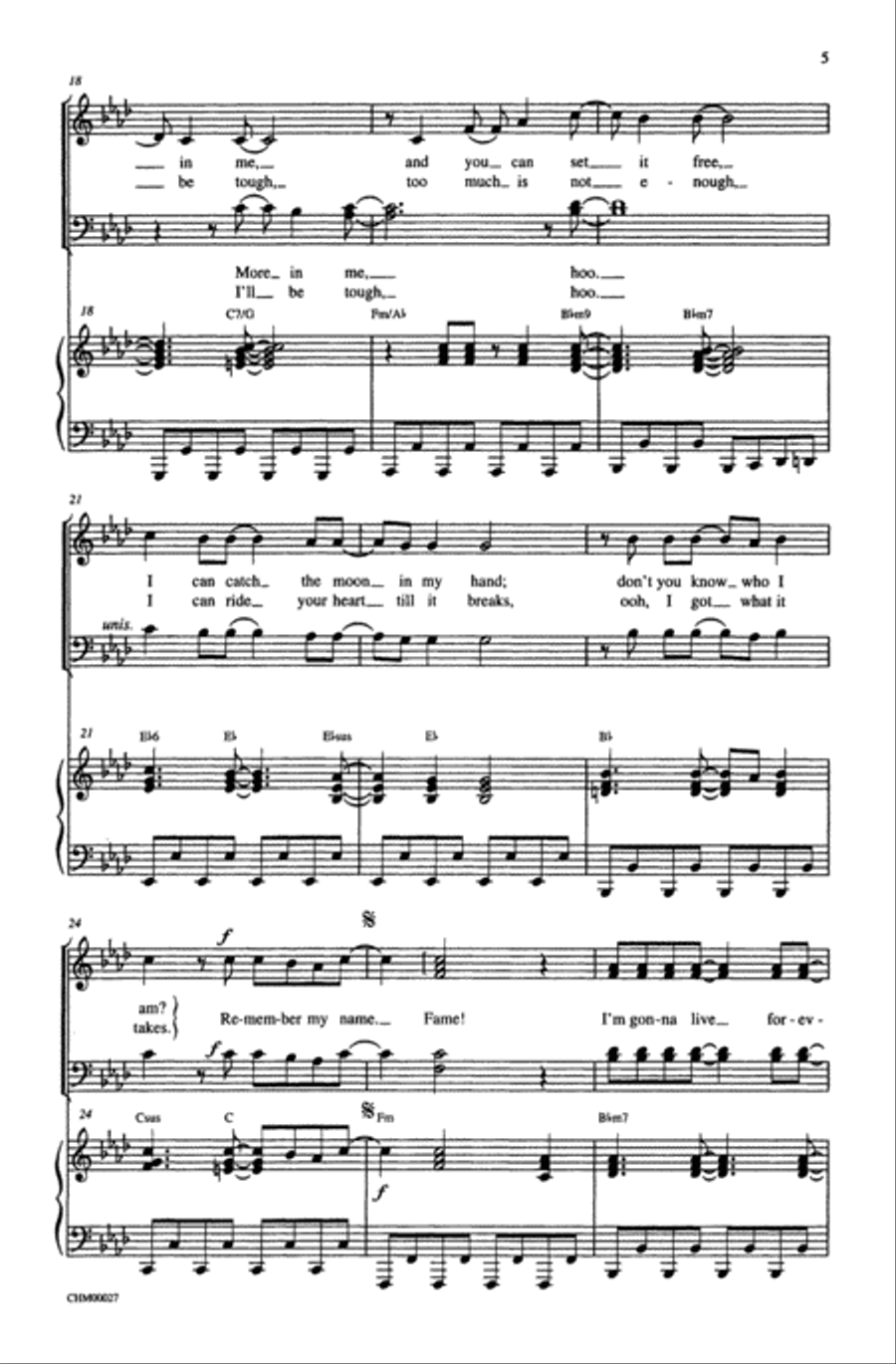 Fame Fame 4-Part scores gallery preview page 4