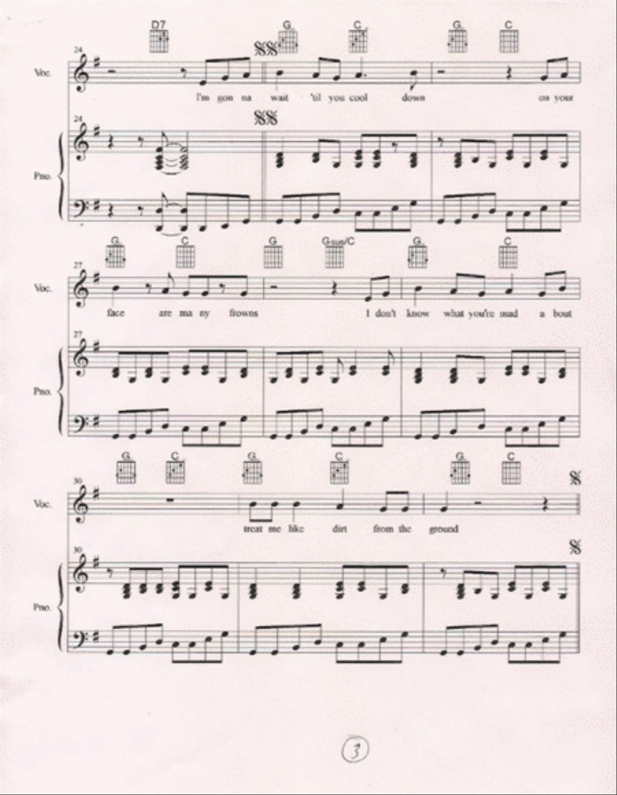 Don't Fuss With Me Don't Fuss With Me Piano, Vocal, Guitar scores gallery preview page 3