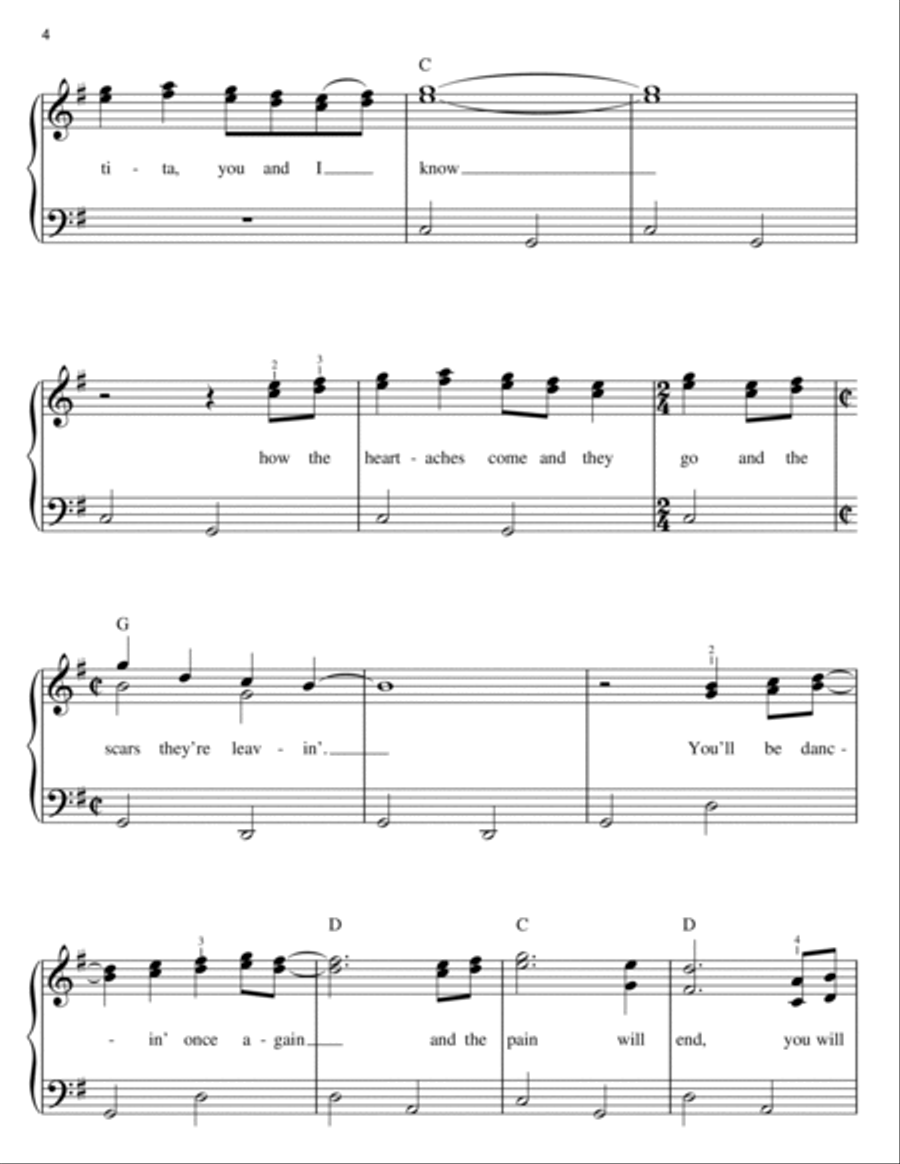 Chiquitita Chiquitita Easy Piano scores gallery preview page 4