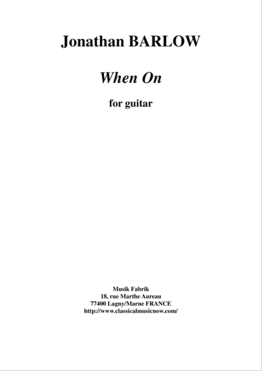 When On Electric Guitar scores gallery preview page 1