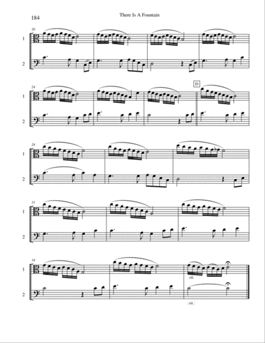 Ten Selected Hymns for the Performing Duet, Vol. 10 - viola and cello String Duet scores gallery preview page 4