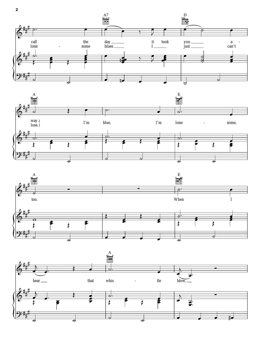 I'm Blue, I'm Lonesome Acoustic Guitar scores gallery preview page 2