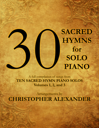 Book cover for 30 Sacred Hymns for Solo Piano