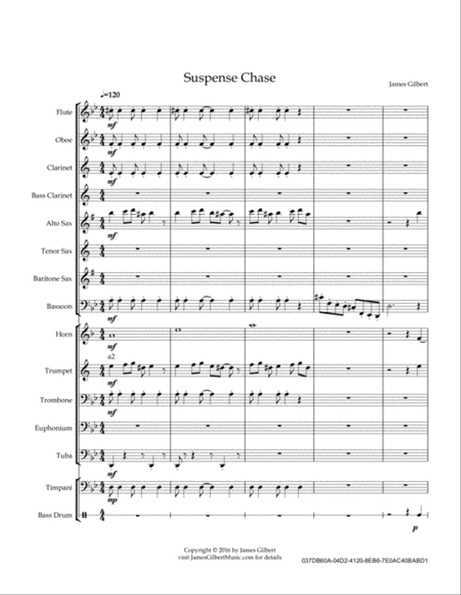 Suspense Chase Suspense Chase Concert Band scores gallery preview page 4