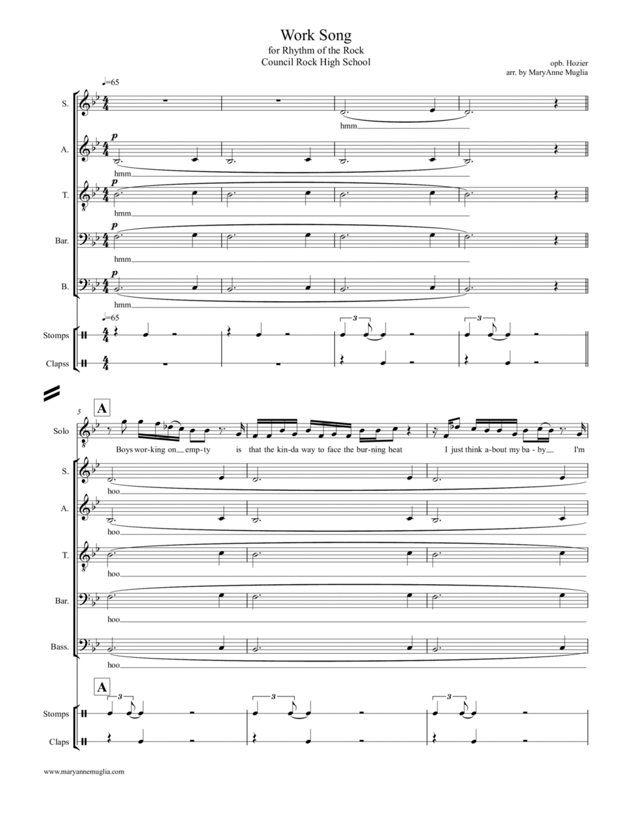 Work Song Divisi scores gallery preview page 1