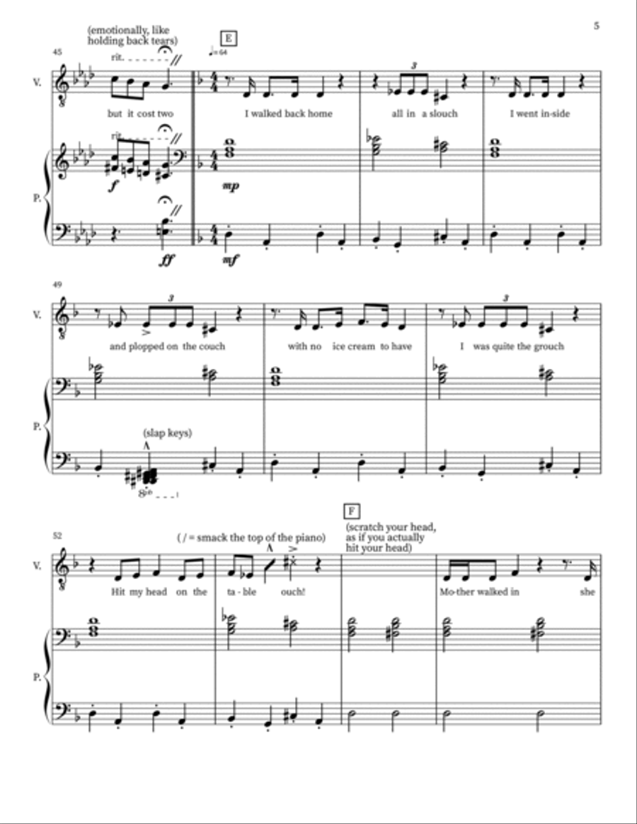A Childhood Ice Cream Truck Story Piano Duet scores gallery preview page 5