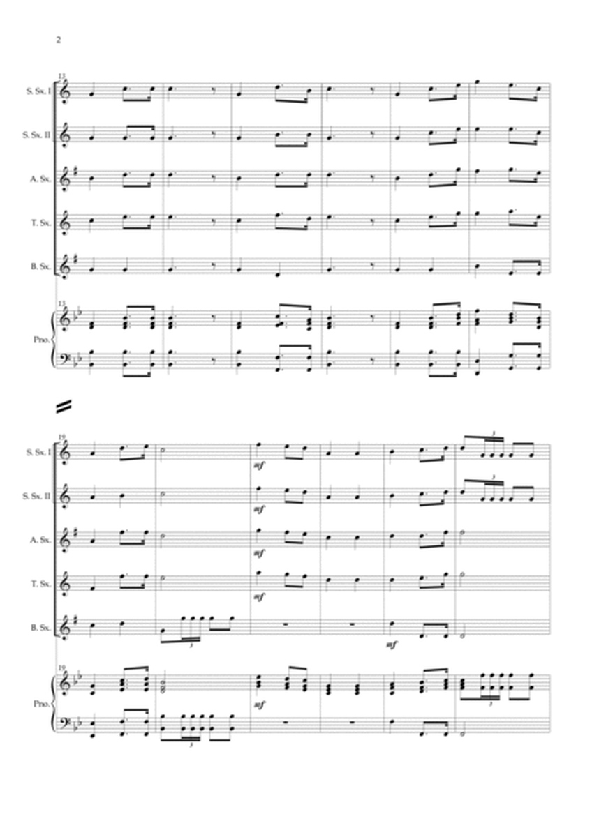 Wedding March (Wagner) Saxophone Quintet Piano image number null