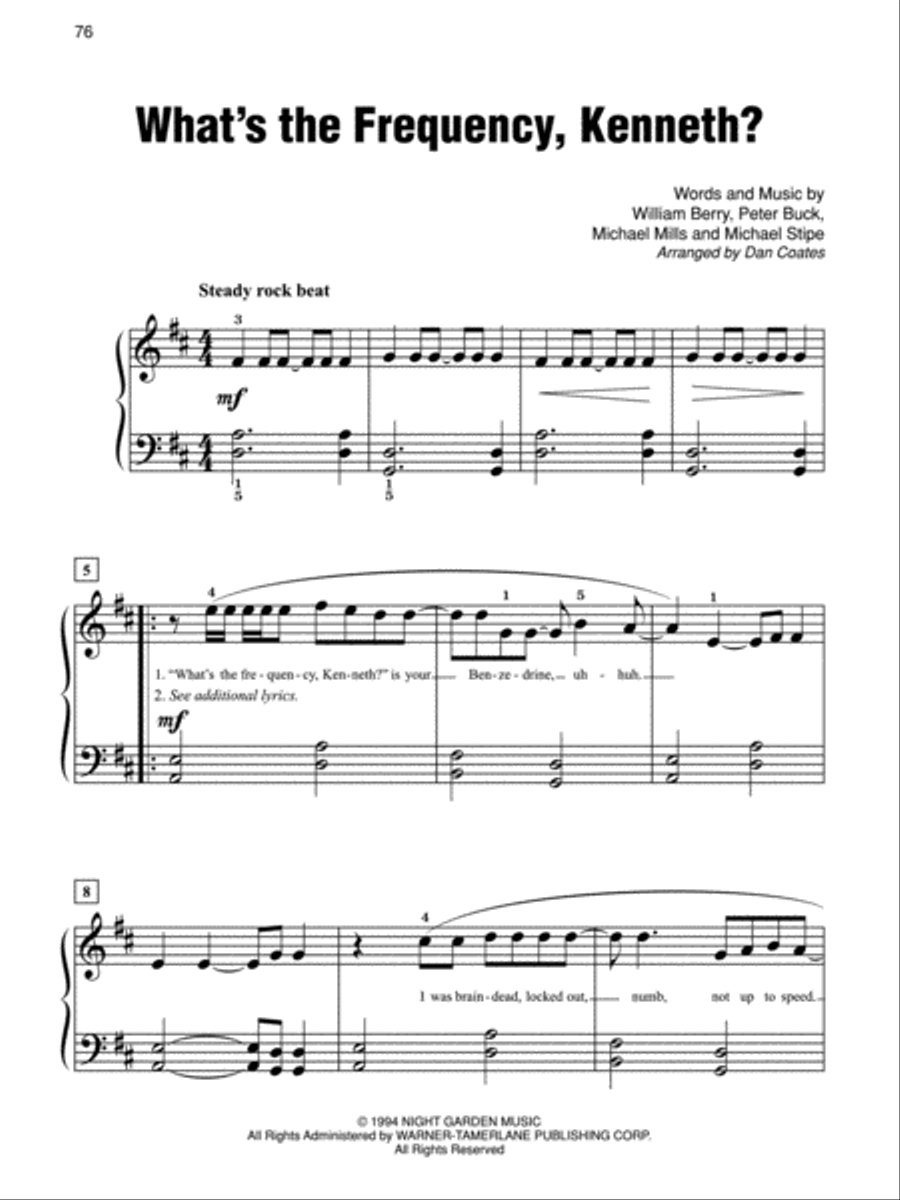 Simply Rock 90s Easy Piano scores gallery preview page 5