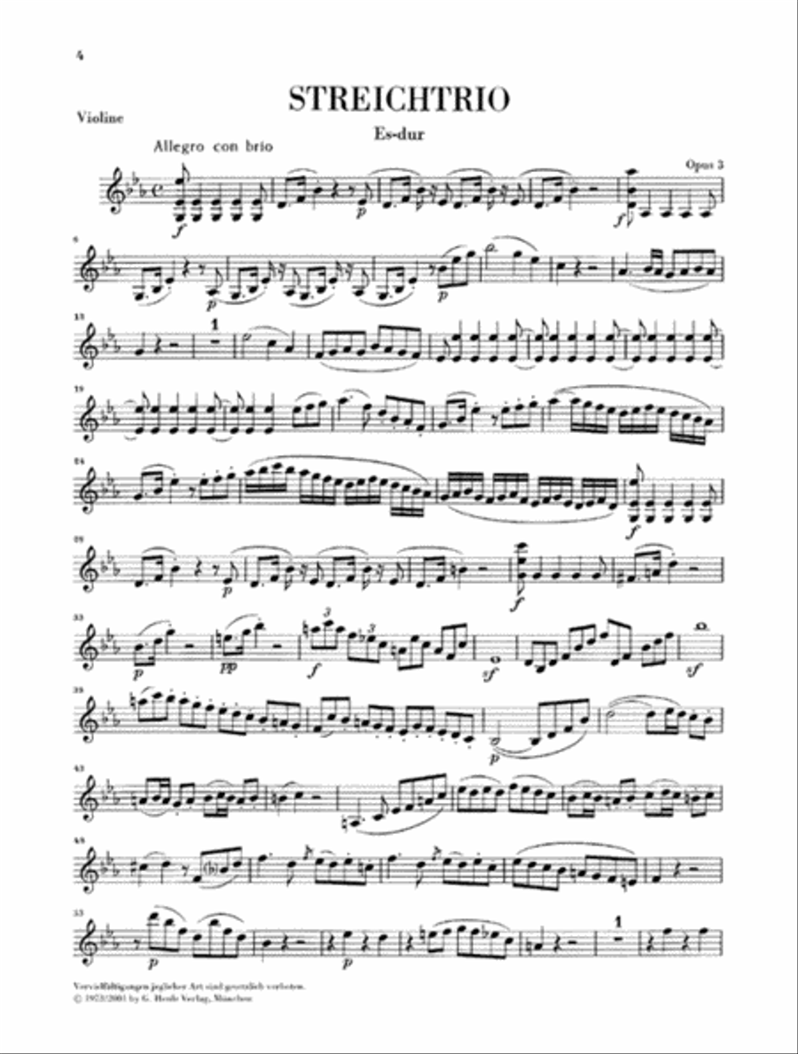 String Trios Op. 3, 8, and 9 and String Duo WoO 32 Cello scores gallery preview page 3