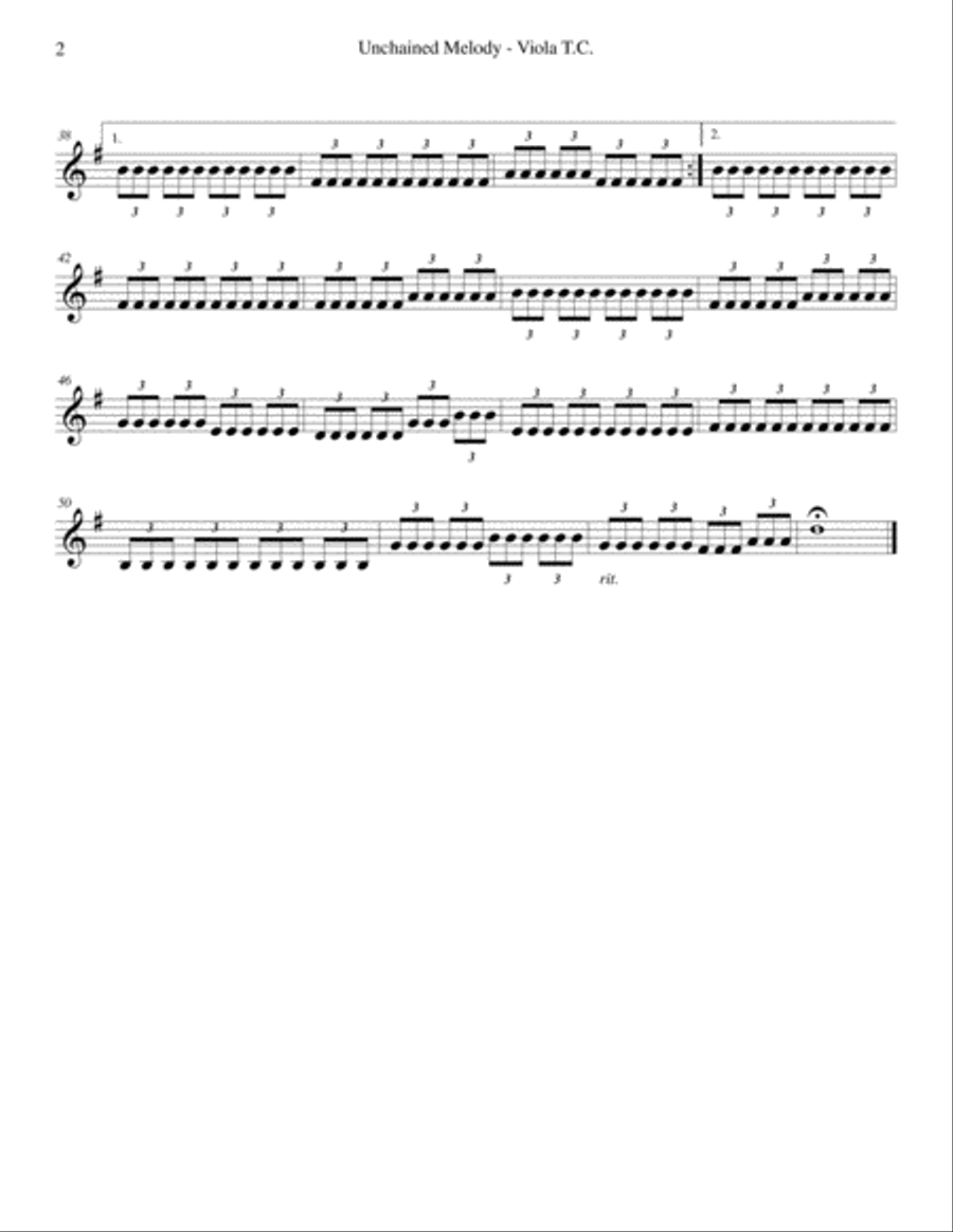 Unchained Melody String Quartet scores gallery preview page 6