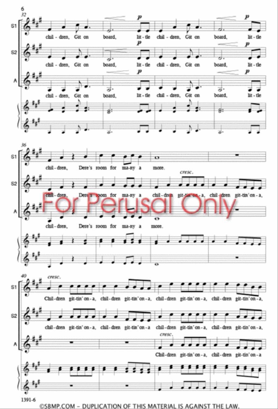 Gospel Train - SSA Octavo SSA scores gallery preview page 5