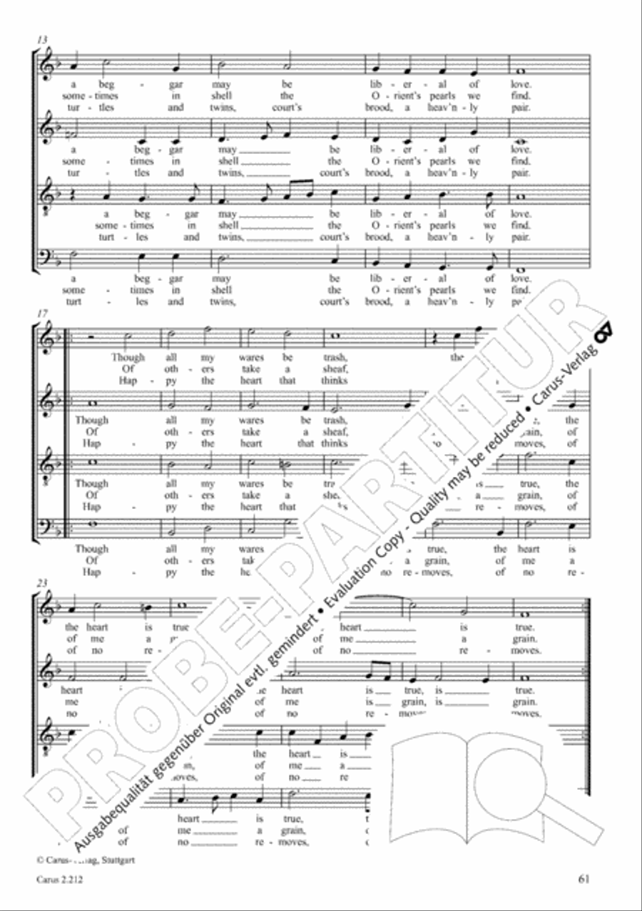Love songs. Choral collection with CD 4-Part scores gallery preview page 53