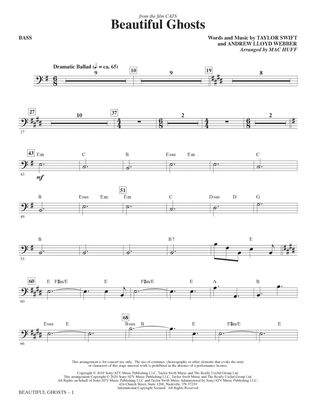 Beautiful Ghosts (from the Motion Picture Cats) (arr. Mac Huff) - Bass