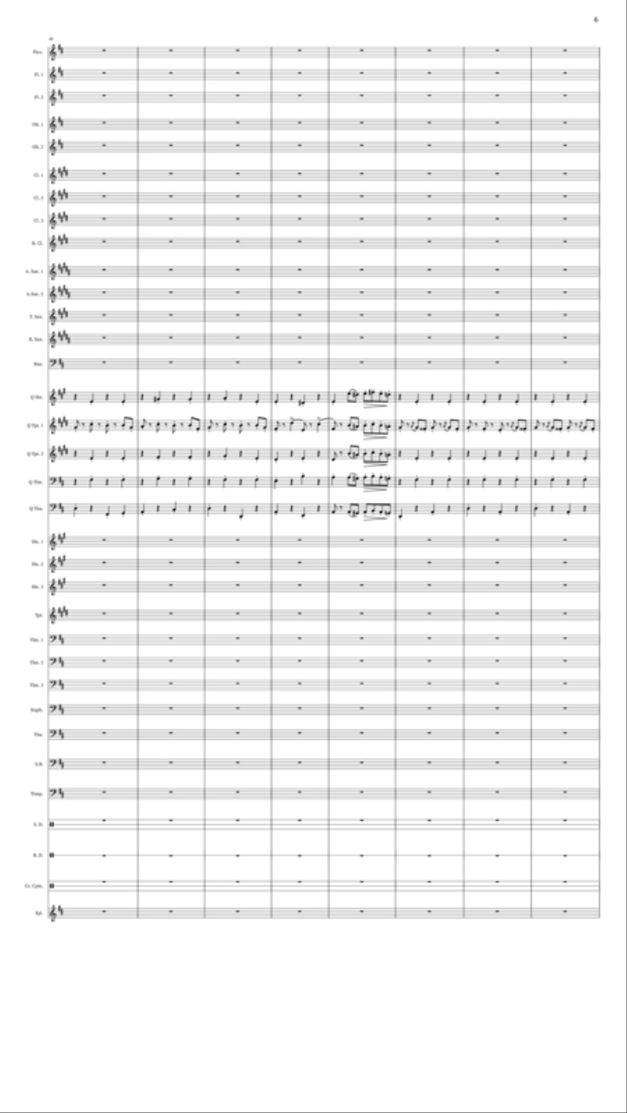 Radetsky March for brass quintet and concert band Concert Band scores gallery preview page 6