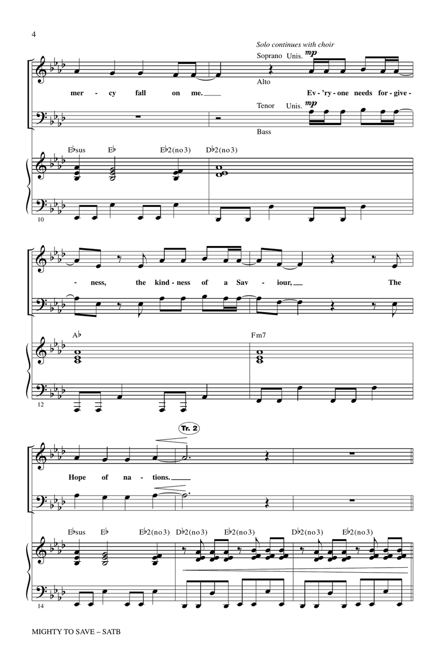 Mighty To Save Mighty To Save 4-Part scores gallery preview page 2