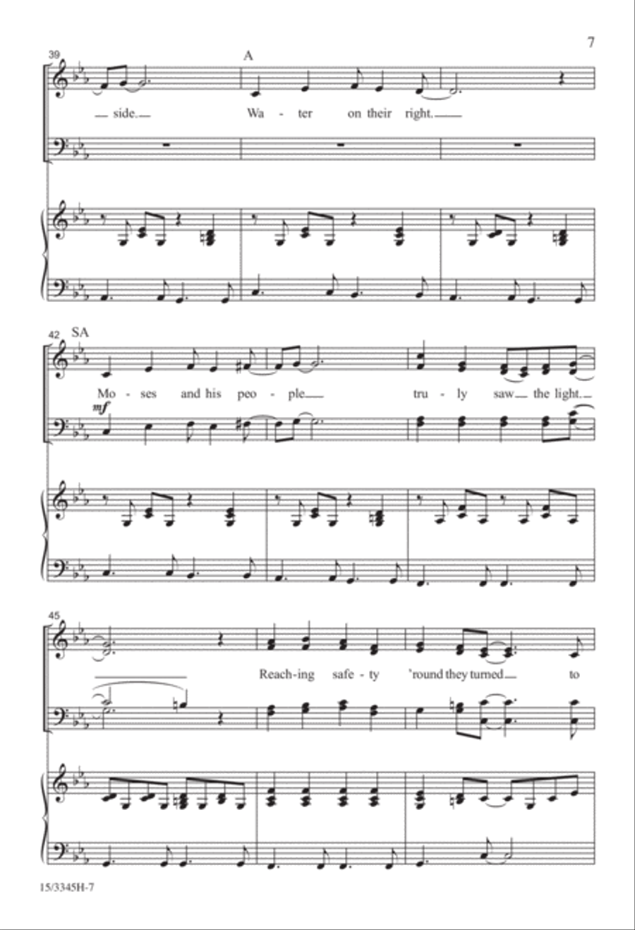 Moses, Now Your People Are Free! 4-Part scores gallery preview page 7