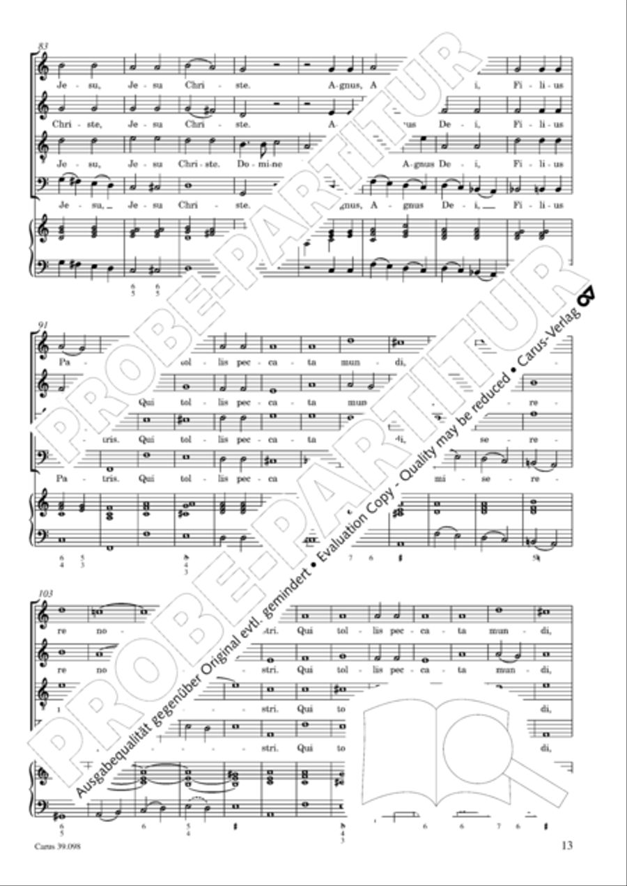 Missa brevis 4-Part scores gallery preview page 14