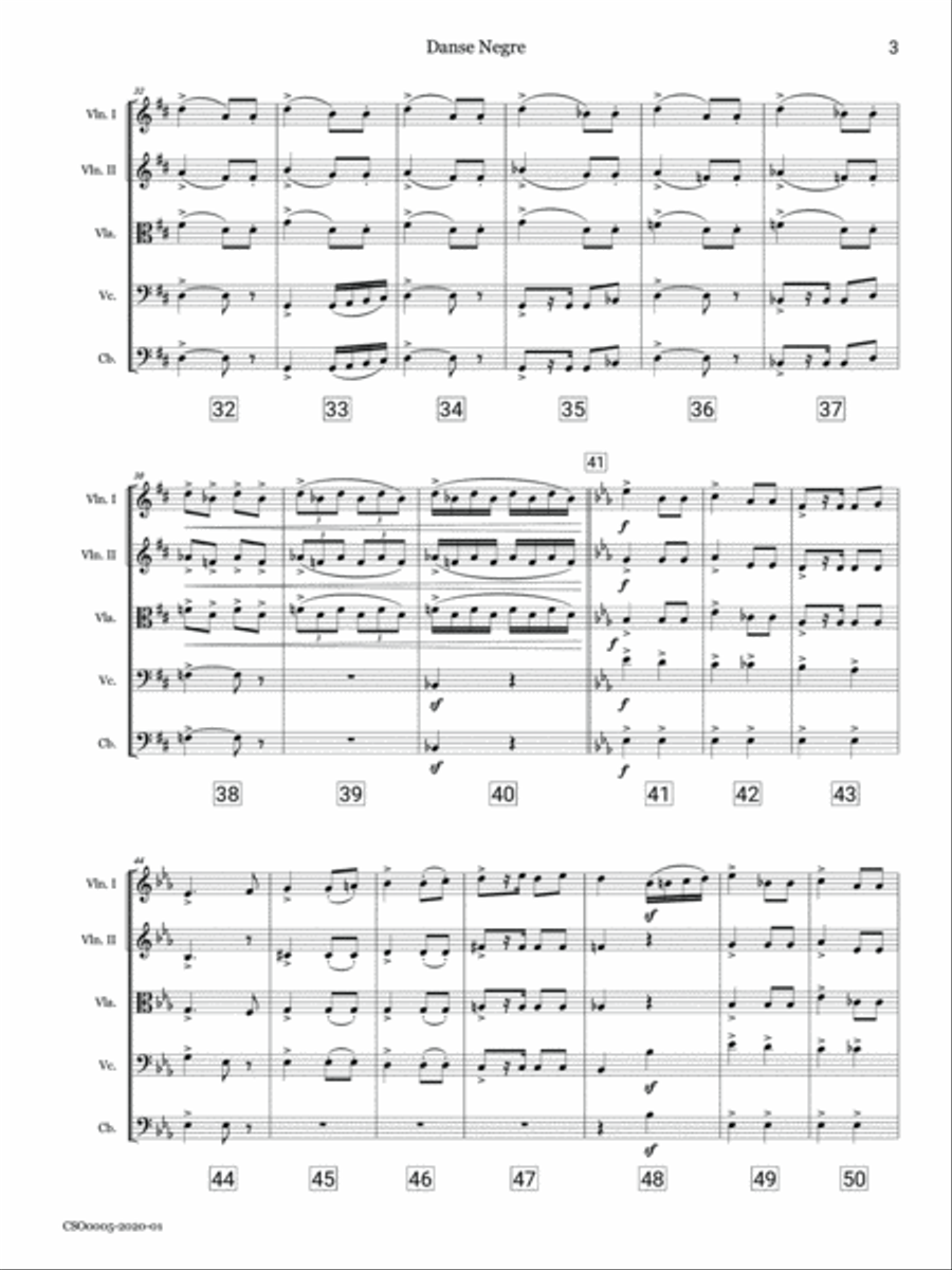 Danse Negre: African Suite, Op.35 String Orchestra scores gallery preview page 6