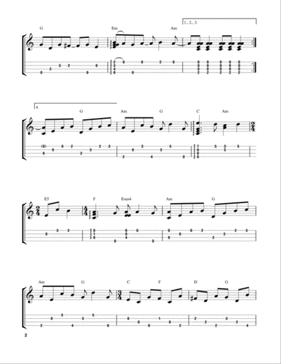 Classical Gas Classical Gas Ukulele scores gallery preview page 2
