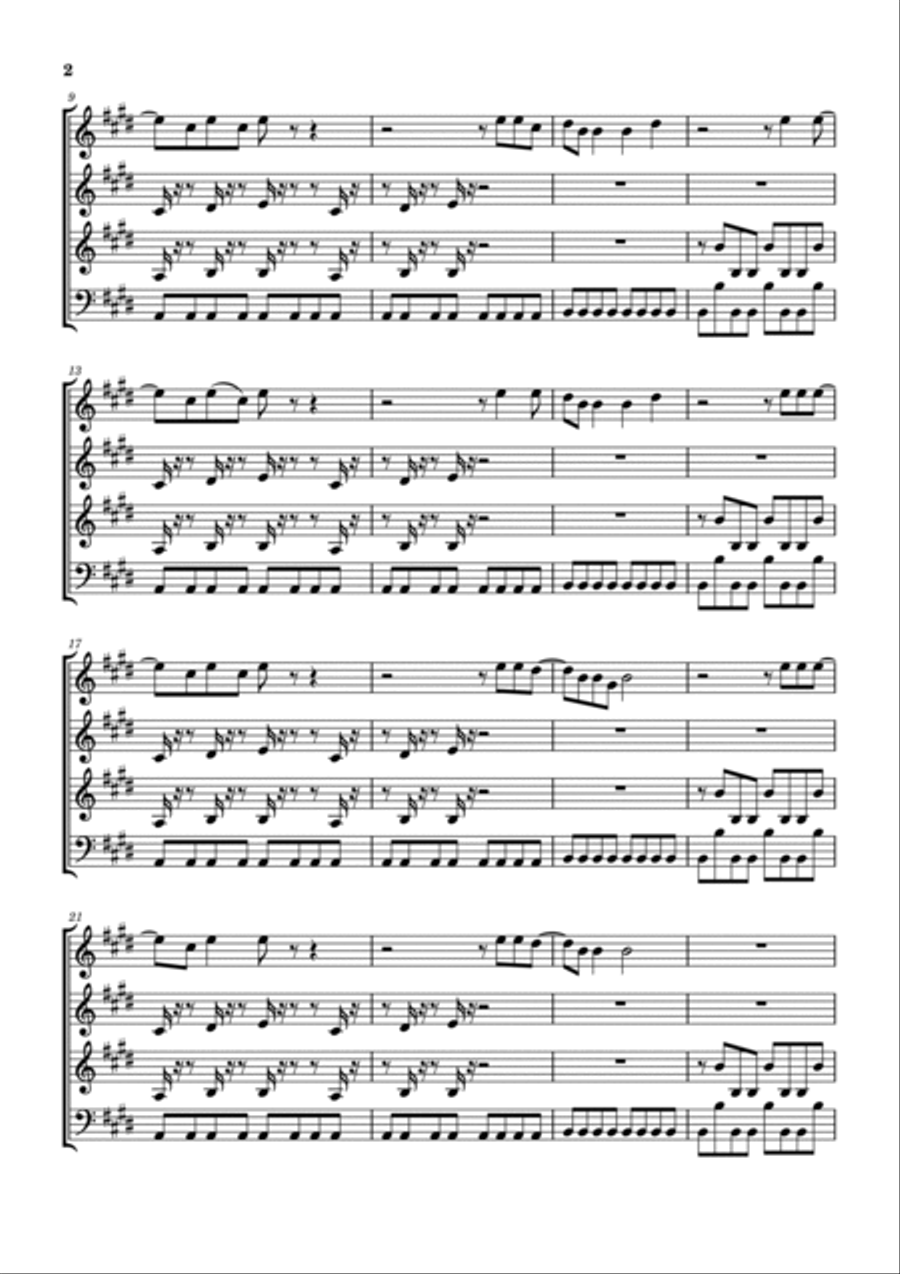 Talk To Ya Later Woodwind Quartet scores gallery preview page 3