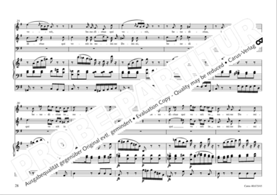 Mass in G Major 4-Part scores gallery preview page 31