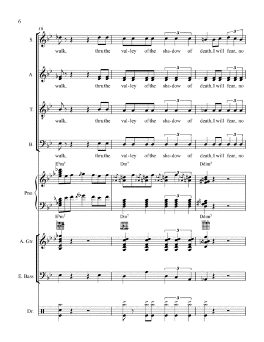 Psalm 23 4-Part scores gallery preview page 6