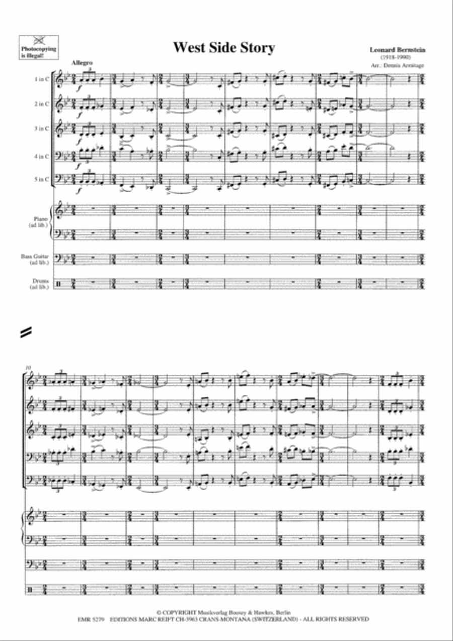 West Side Story Brass Ensemble scores gallery preview page 3