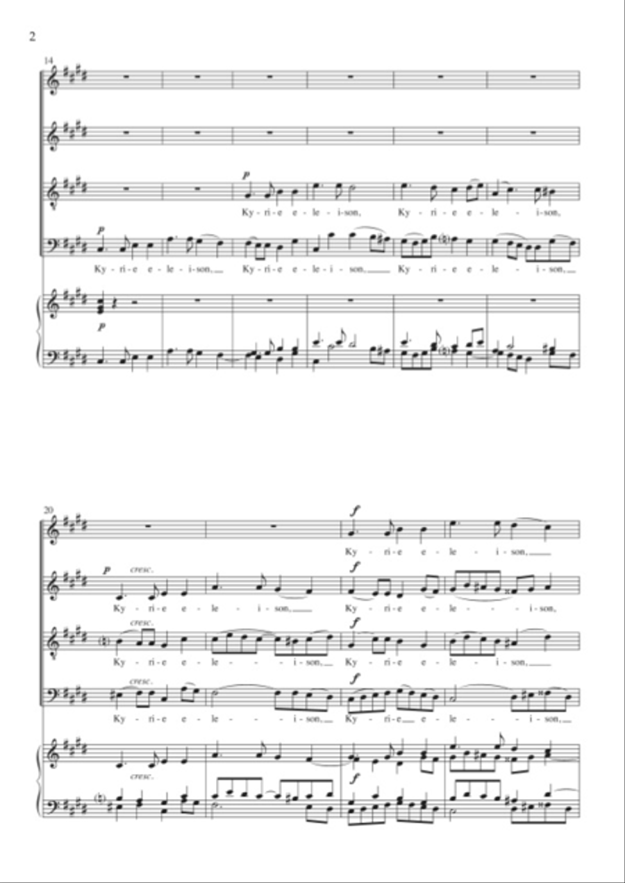 Messe Solennelle en Ut# mineur, Op. 16 4-Part scores gallery preview page 3